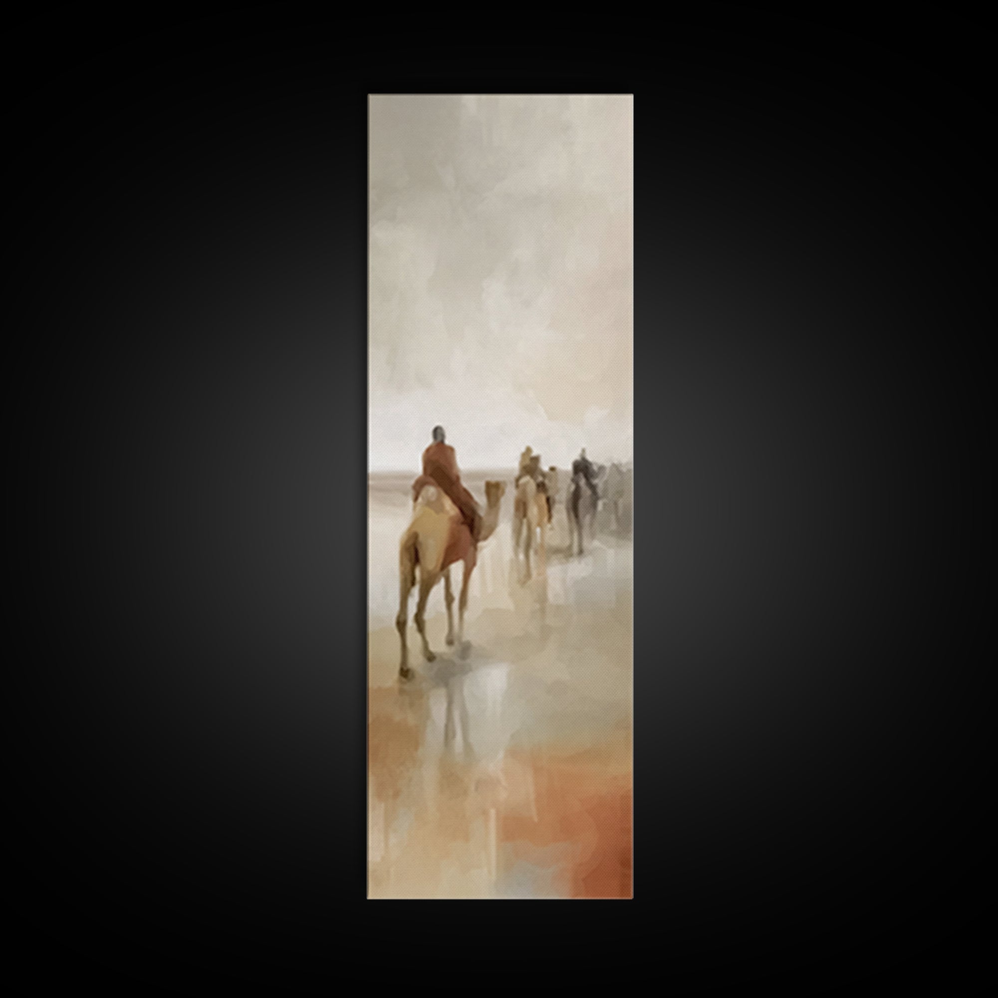 Sacred Dune Crossing – Framed Canvas Print – Christian Christmas Art – Christian Art Canvas – Christmas Wall Art – Skinny Art – Christian G