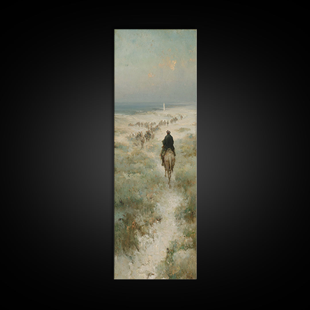 Emerging Caravan Light – Framed Canvas Print – Christian Art – Christmas Art – Christian Wall Art – Tall Skinny Art Print – Christian Chris