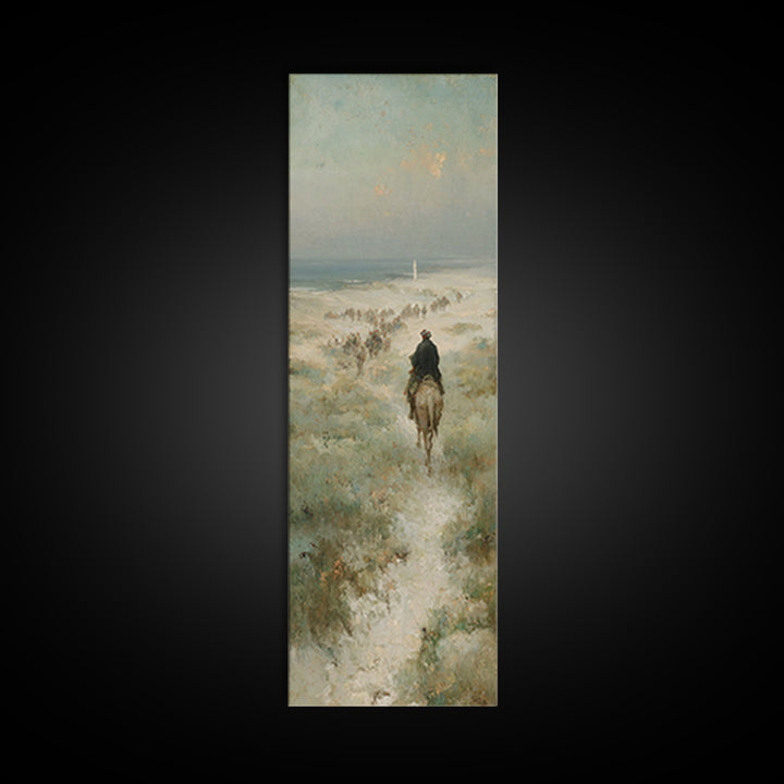 Emerging Caravan Light – Framed Canvas Print – Christian Art – Christmas Art – Christian Wall Art – Tall Skinny Art Print – Christian Chris
