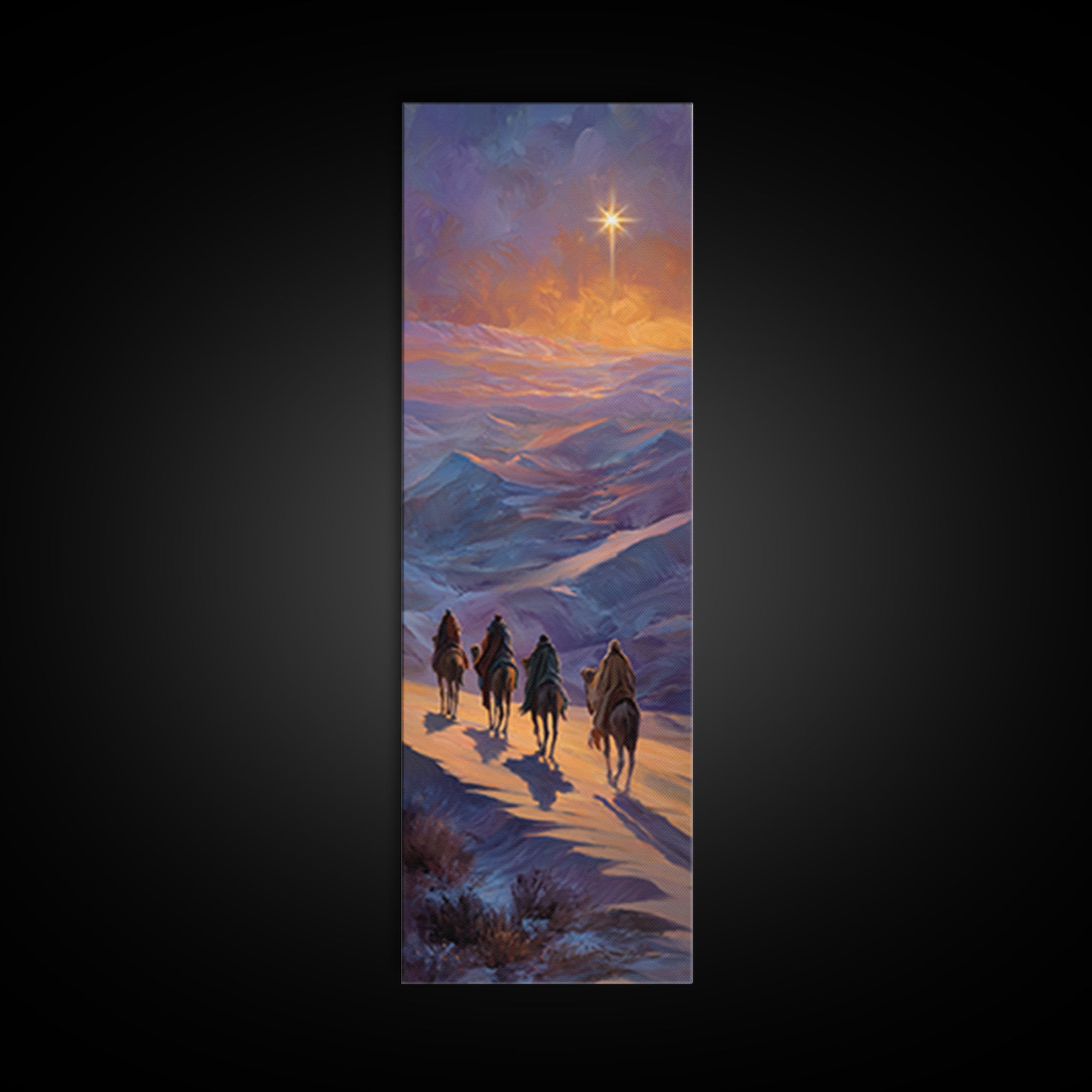 Path Of Radiant Hope – Framed Canvas Print – Christmas Wall Art – Christian Art – Christian Art Canvas – Narrow Art – Christian Christmas D