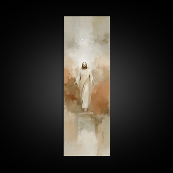 Risen In Glory – Framed Canvas Print – Narrow Art – Jesus Painting – Christian Art Canvas – Christian Wall Art – Christian Art