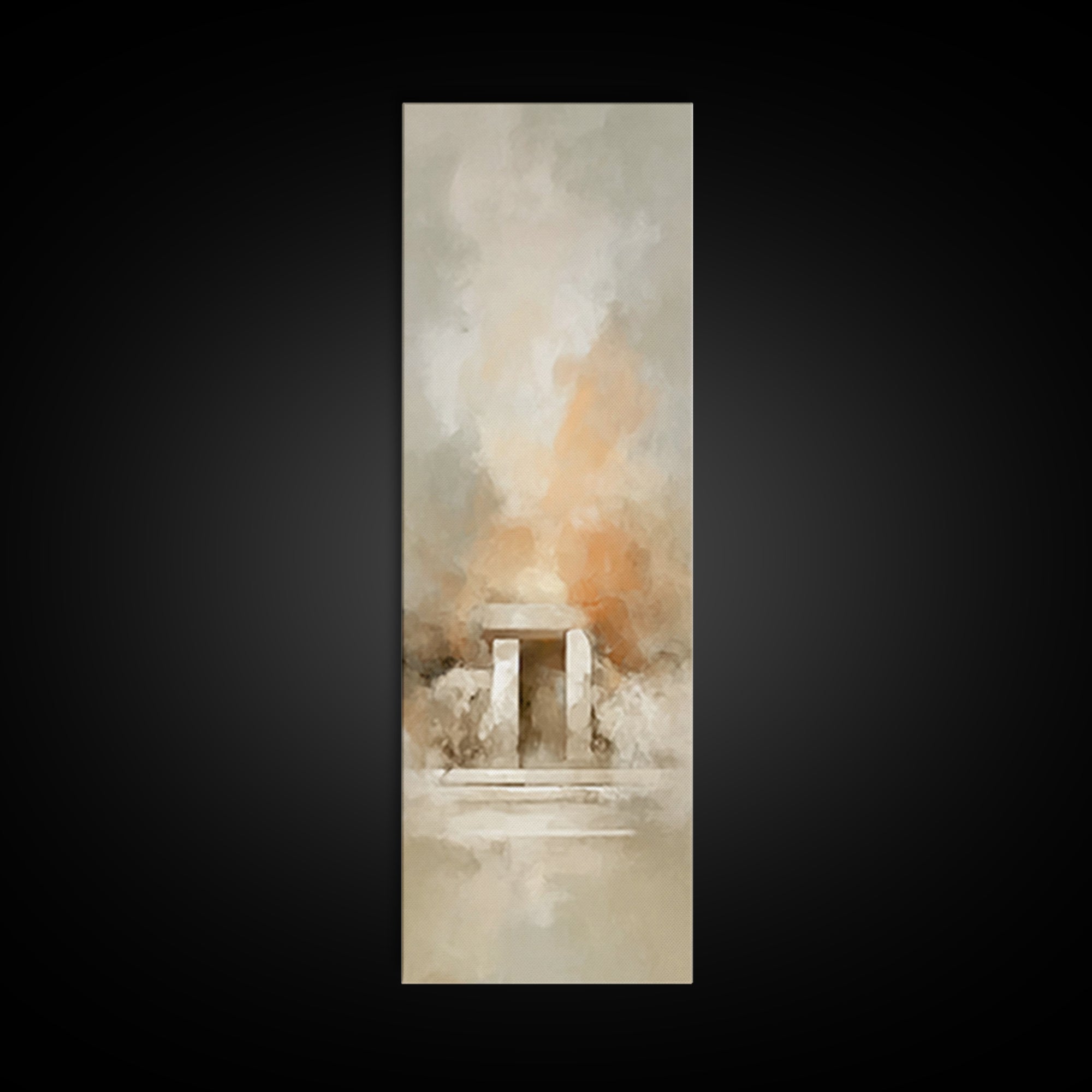 Stone Of Promise – Framed Canvas Print – Christian Wall Art – Tall Narrow Wall Art – Jesus Painting – Christian Art Canvas