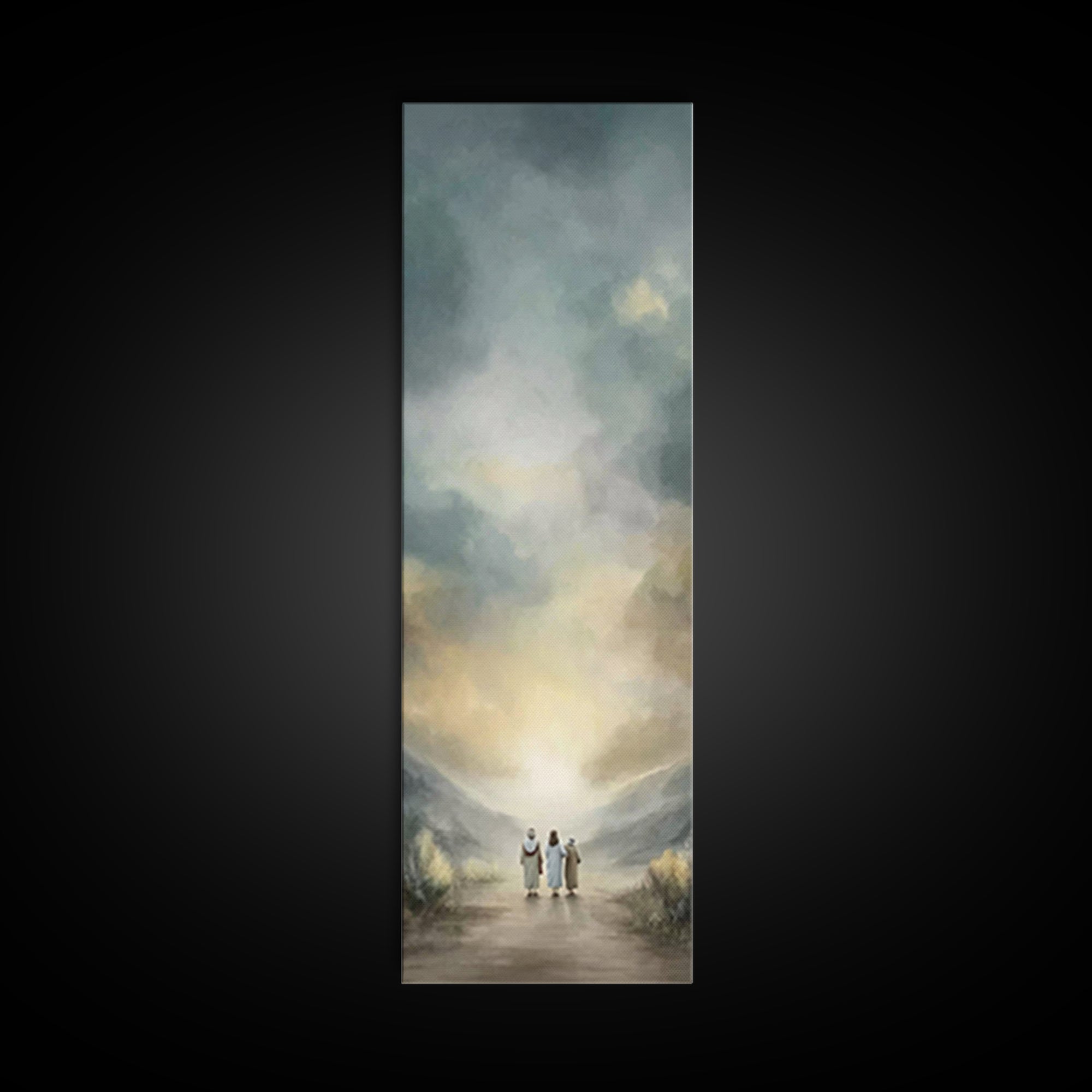 Journey Of Peace – Framed Canvas Print – Christian Wall Art – Christian Art Canvas – Jesus Painting – Tall Narrow Wall Art