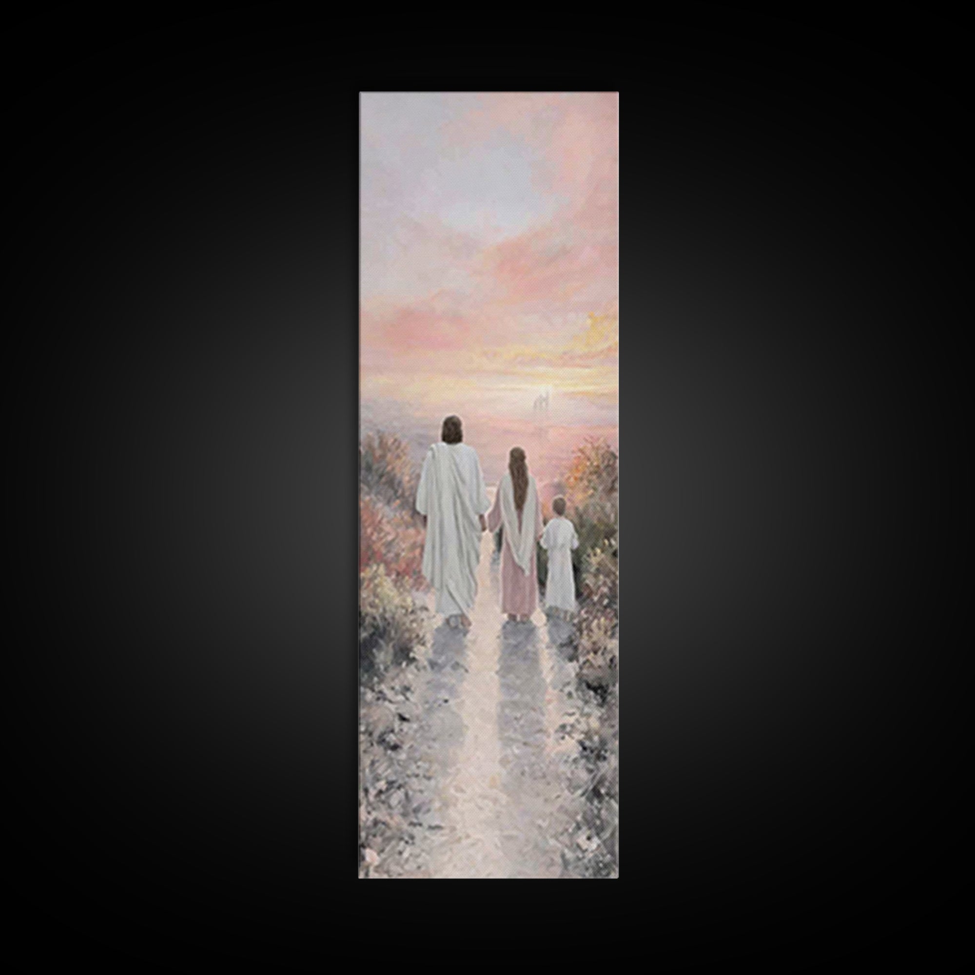 Path Of Heaven – Framed Canvas Print – Christian Art Canvas – Tall Narrow Wall Art – Christian Wall Art – Jesus Painting