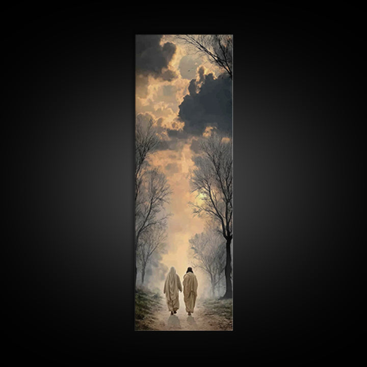 Evening Of Hope – Framed Canvas Print – Christian Wall Art – Tall Narrow Wall Art – Jesus Painting – Christian Art Canvas