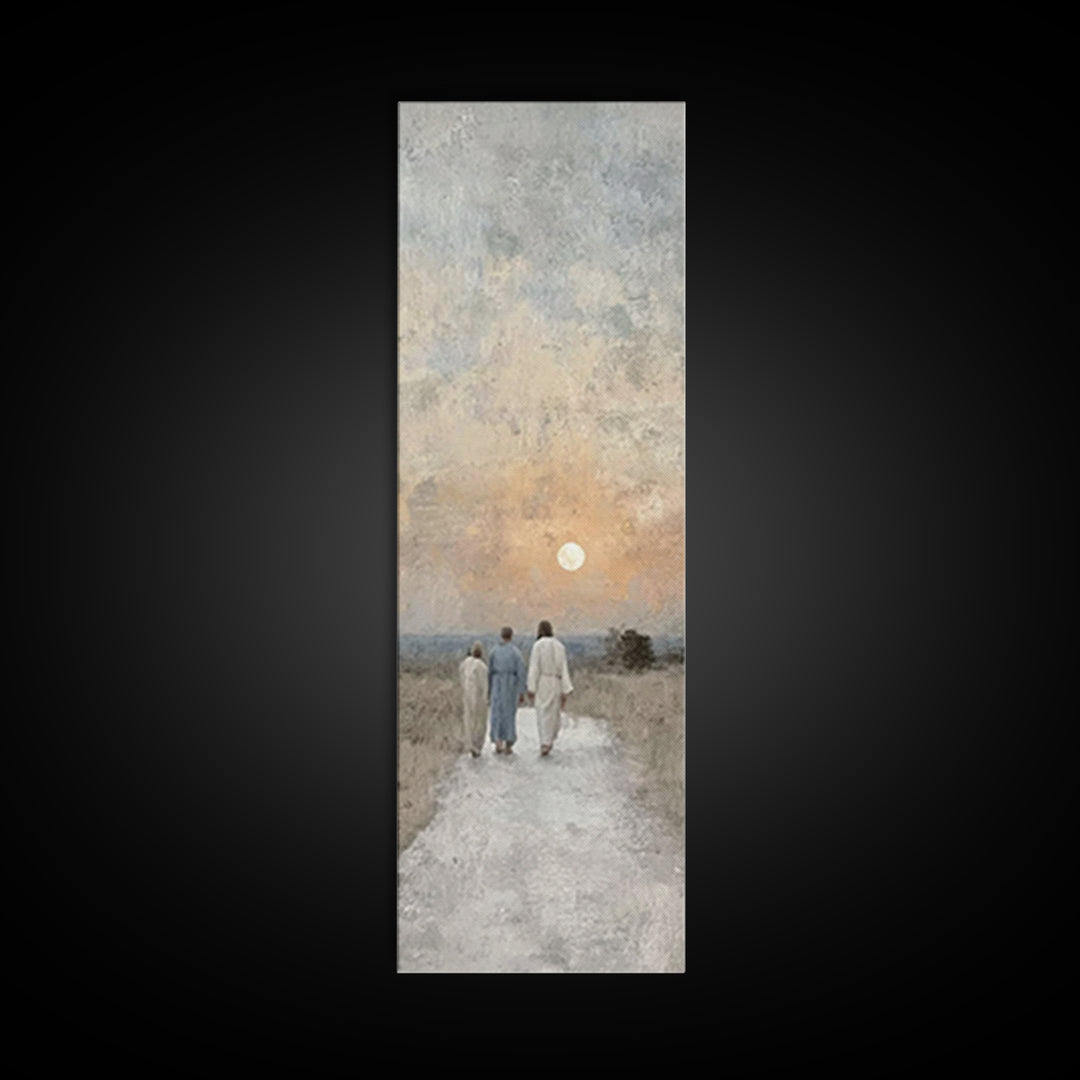 Sunset Of Mercy – Framed Canvas Print – Christian Art Canvas – Jesus Painting – Christian Wall Art – Tall Narrow Wall Art