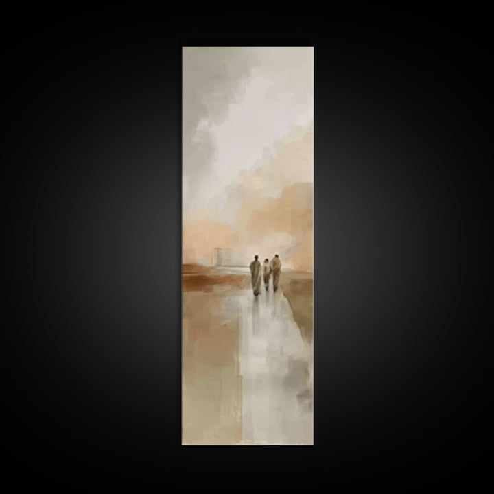 Desert Path Light – Framed Canvas Print – Tall Narrow Wall Art – Christian Art Canvas – Jesus Painting – Christian Wall Art