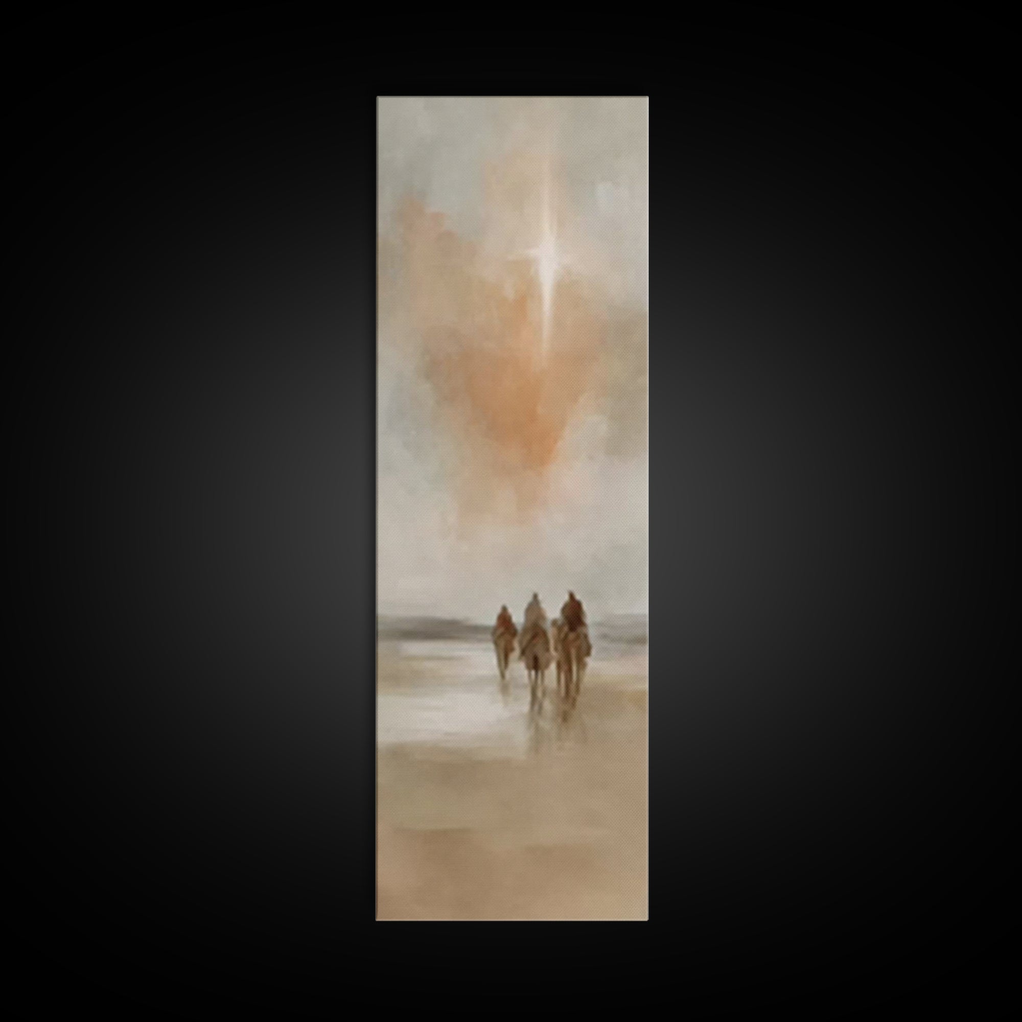 Starward Journey – Framed Canvas Print – Christian Wall Art – Jesus Painting – Tall Narrow Wall Art – Christian Art Canvas