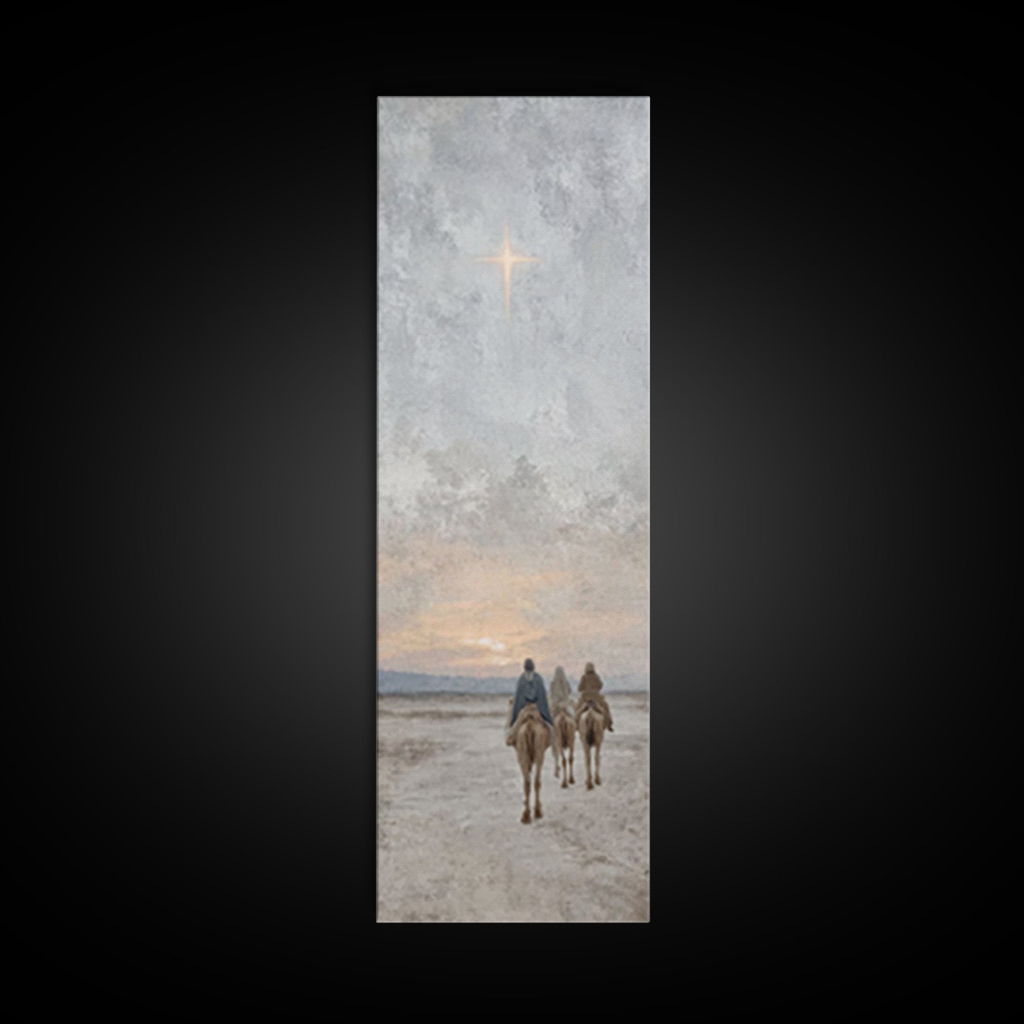 Pilgrims Of Faith – Framed Canvas Print – Christian Art Canvas – Christian Wall Art – Tall Narrow Wall Art – Jesus Painting