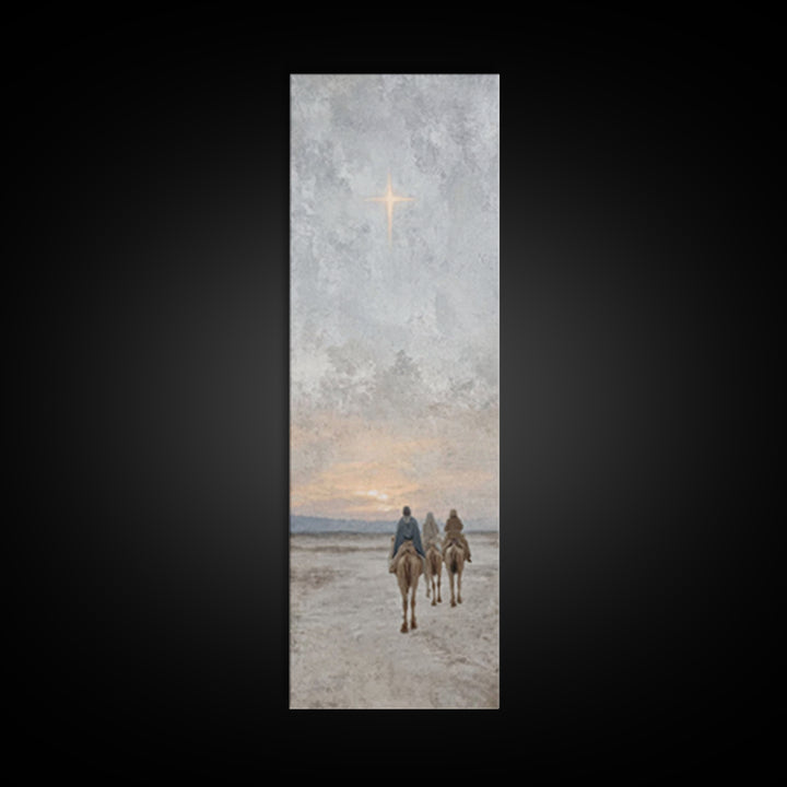 Pilgrims Of Faith – Framed Canvas Print – Christian Art Canvas – Christian Wall Art – Tall Narrow Wall Art – Jesus Painting