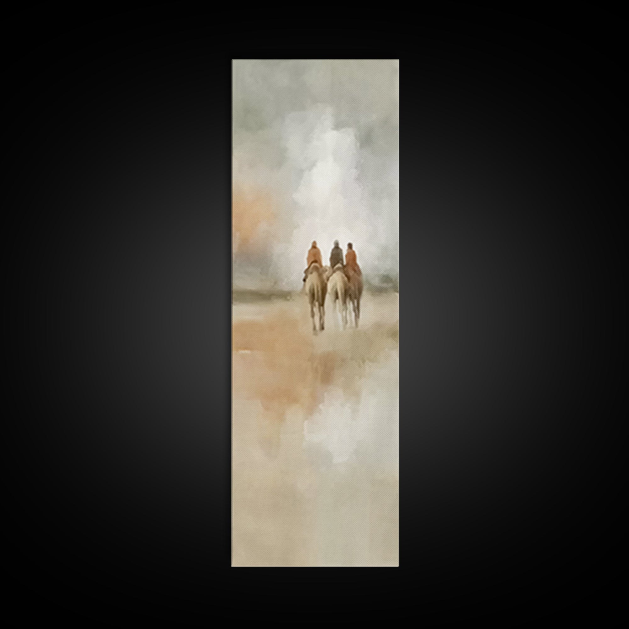 Wisemen Of Light | Framed Canvas Print | Christian Art Canvas | Christmas Art | Narrow Art | Christian Wall Art