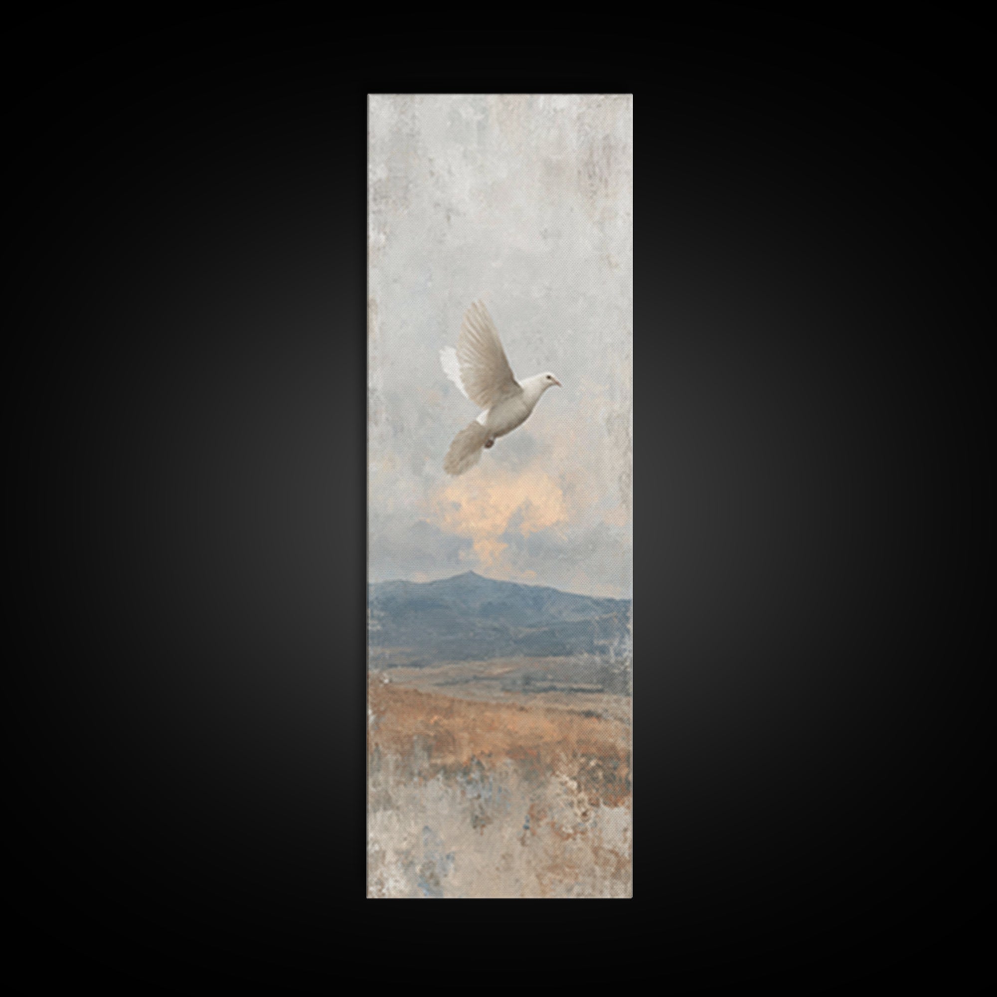 Horizon Flight Blessing – Framed Canvas Print – Narrow Art – Christian Art – Christian Art Canvas – Christian Wall Art – Christian Art Prin