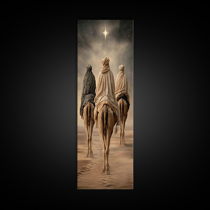 Night Of Wonder – Framed Canvas Print – Tall Narrow Wall Art – Christian Art Canvas – Christian Wall Art – Jesus Painting