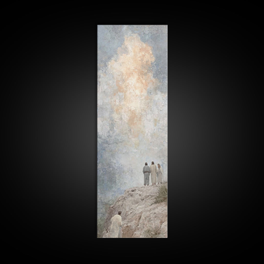 Cloudborne Vision | Framed Canvas Print | Tall Skinny Art Print | Christian Art Canvas | Christian Wall Art | Jesus Painting