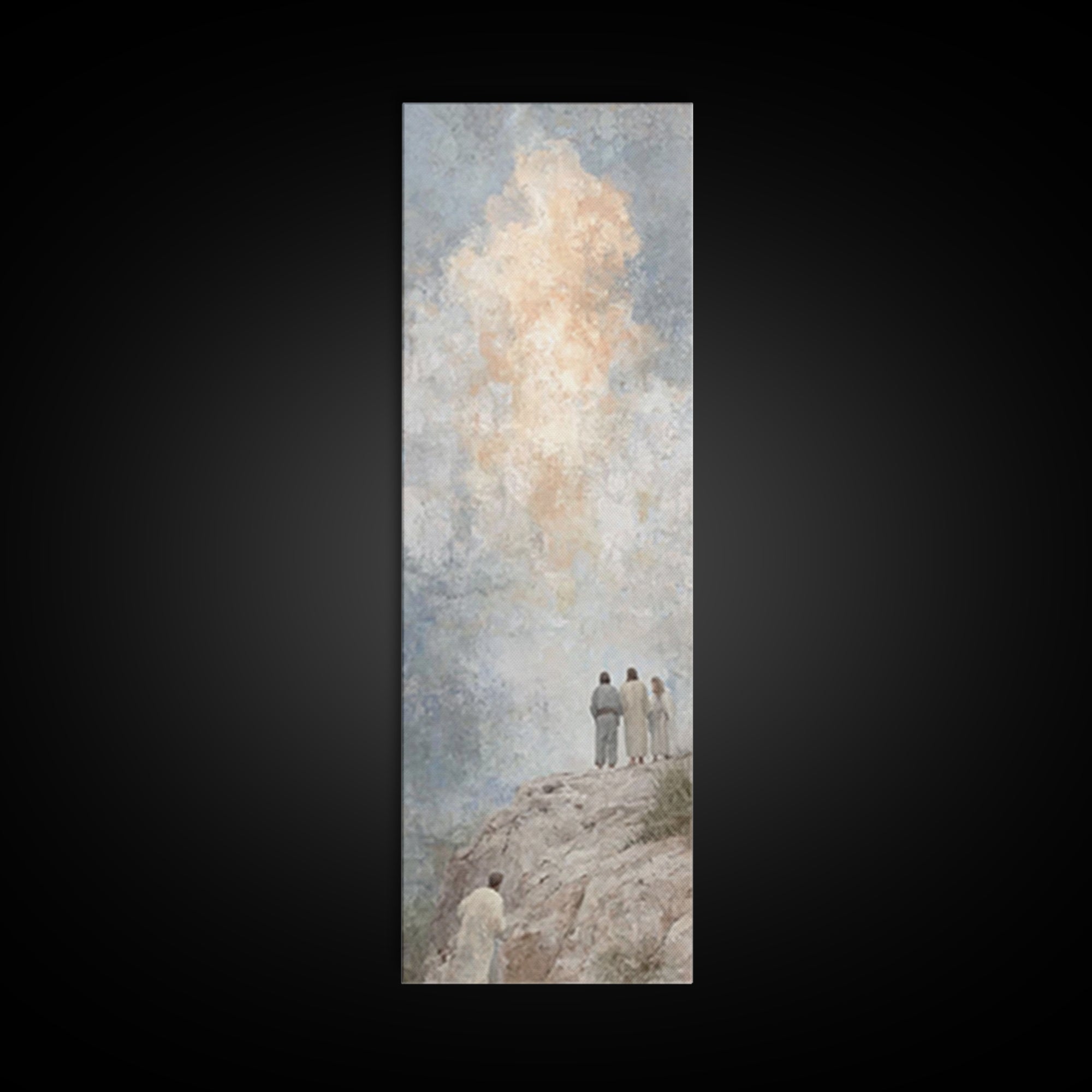 Cloudborne Vision | Framed Canvas Print | Tall Skinny Art Print | Christian Art Canvas | Christian Wall Art | Jesus Painting
