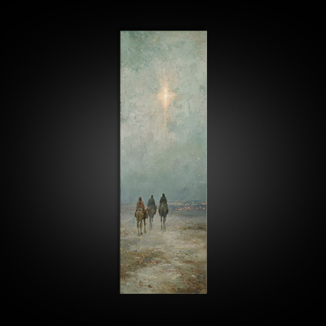 The Bethlehem Star – Framed Canvas Print – Skinny Art – Christian Art Canvas – Christmas Art – Christian Christmas Art – Christian Wall Art