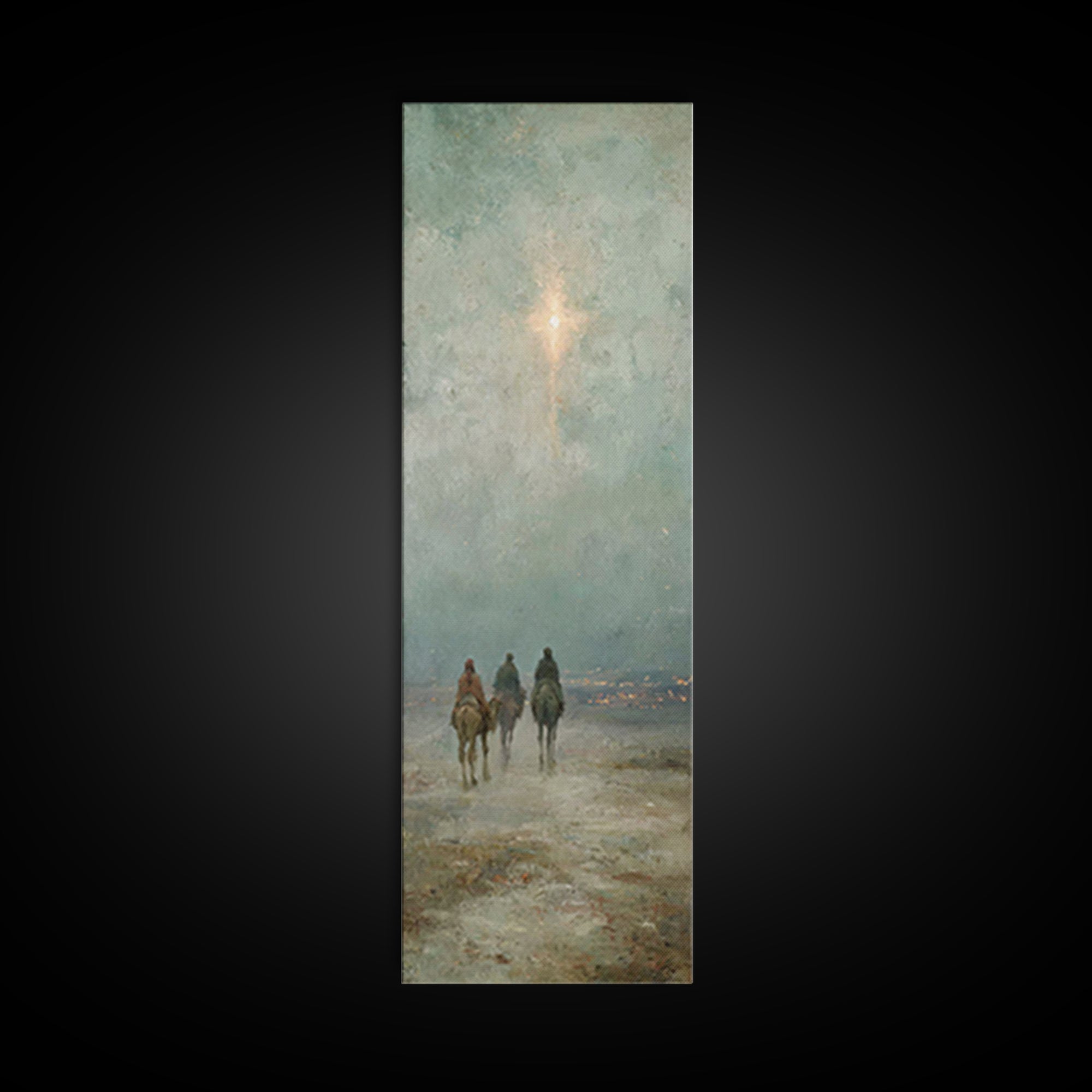 The Bethlehem Star – Framed Canvas Print – Skinny Art – Christian Art Canvas – Christmas Art – Christian Christmas Art – Christian Wall Art