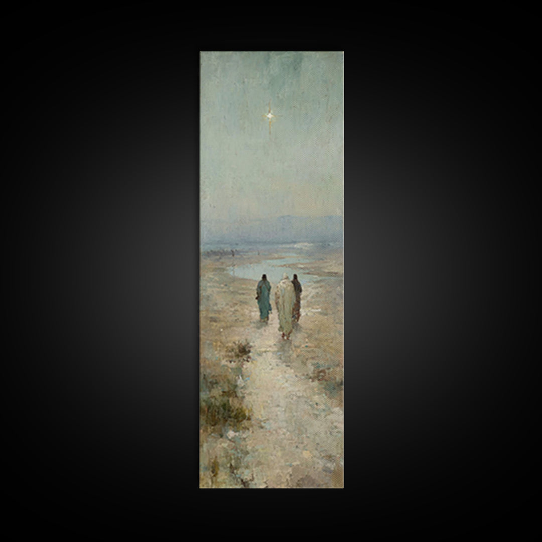 The Luminous Sky – Framed Canvas Print – Skinny Art – Christian Art Canvas – Christian Wall Art – Christian Christmas Art – Christmas Art –