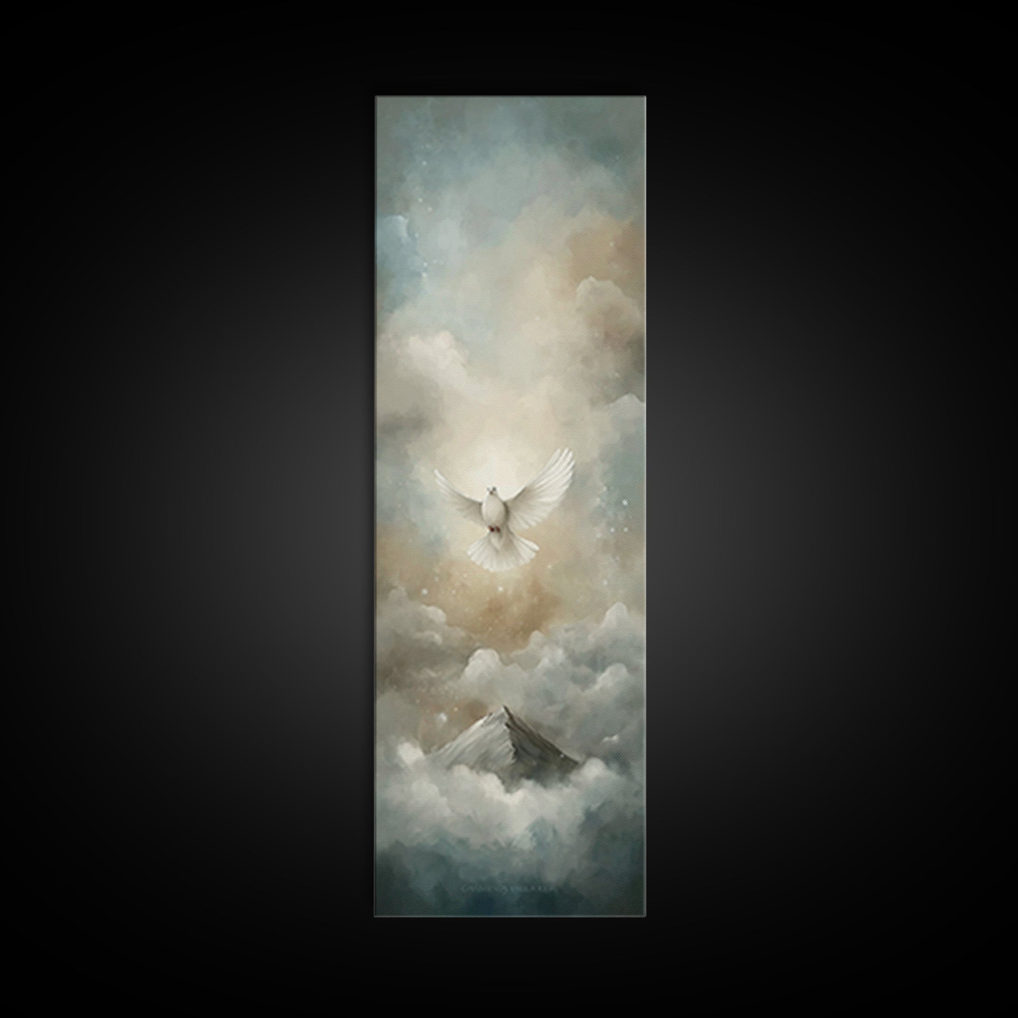 Heavenly Dawn Flight – Framed Canvas Print – Christian Art Canvas – Christian Painting – Skinny Art – Christian Wall Art – Christmas Art