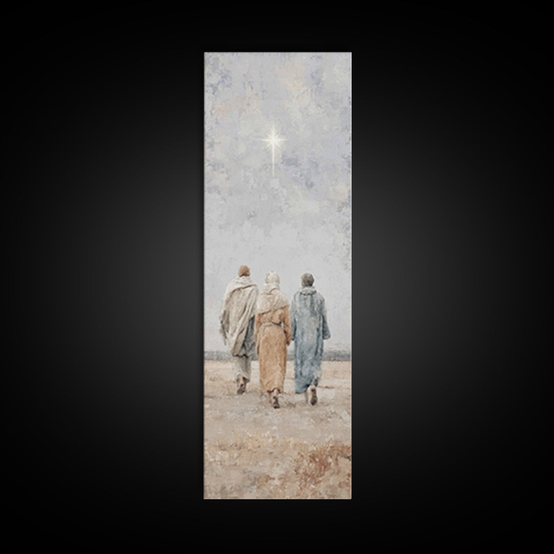 Journey Of Faith – Framed Canvas Print – Christian Wall Art – Tall Skinny Art Print – Christian Art Work – Christmas Art
