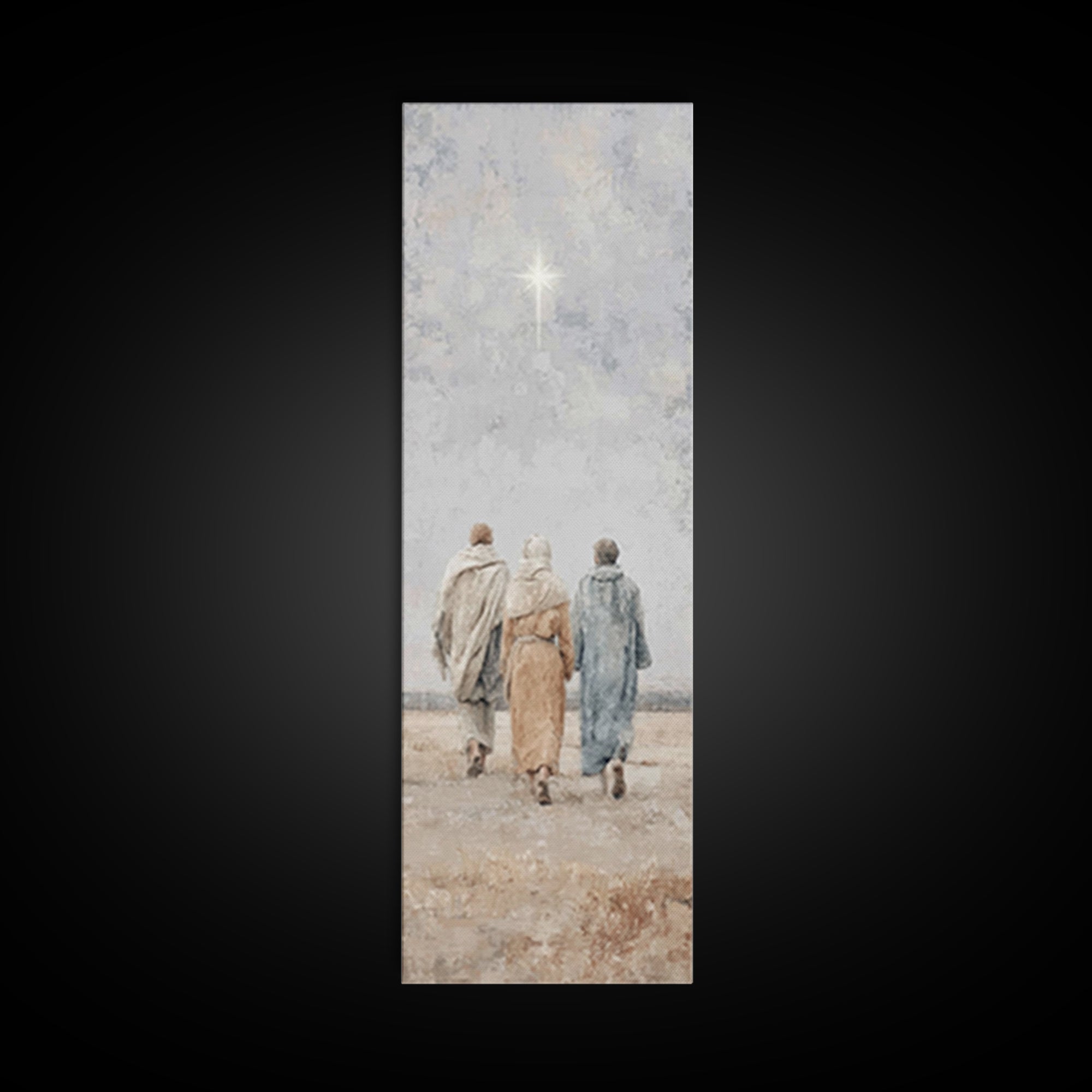 Journey Of Faith – Framed Canvas Print – Christian Wall Art – Tall Skinny Art Print – Christian Art Work – Christmas Art