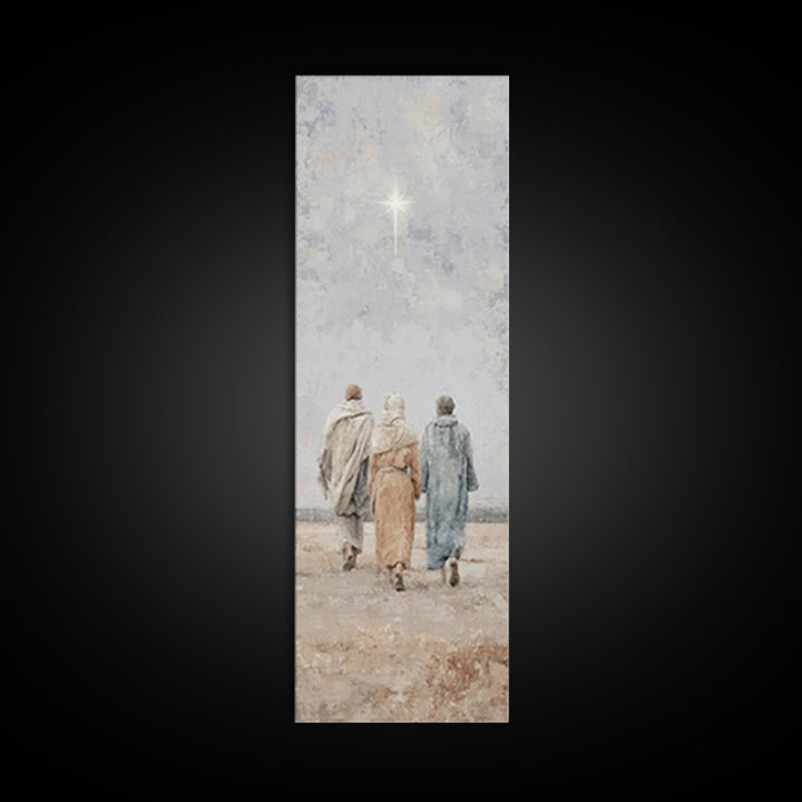 Journey Of Faith – Framed Canvas Print – Christian Wall Art – Tall Skinny Art Print – Christian Art Work – Christmas Art