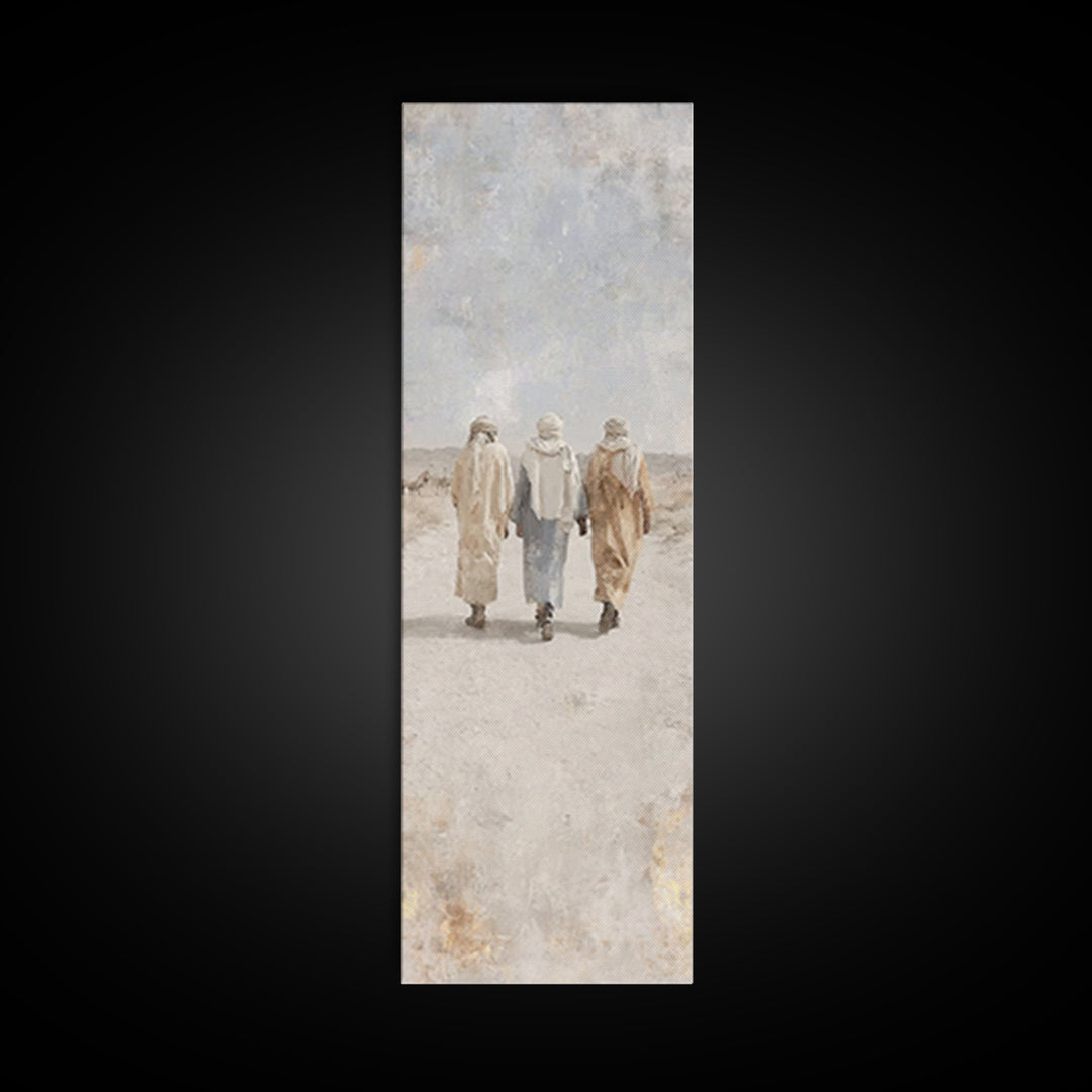 Pilgrims Of Grace – Framed Canvas Print – Christian Art Canvas – Skinny Art – Christian Christmas Art – Christian Wall Art