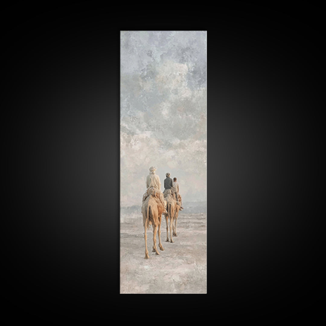Wandering Faith Trio – Framed Canvas Print – Christian Art Canvas – Tall Skinny Art Print – Christian Christmas Art – Christian Art