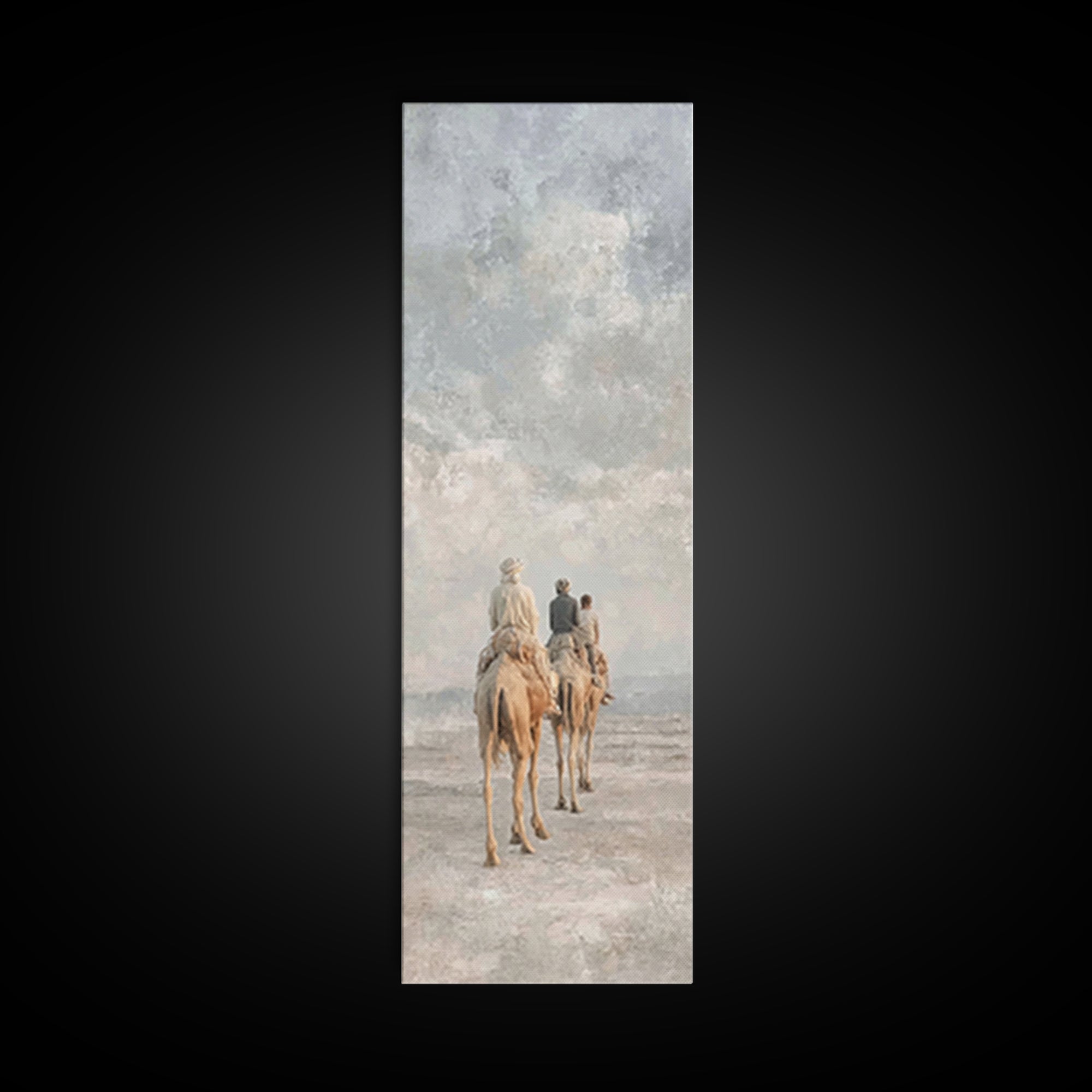 Wandering Faith Trio – Framed Canvas Print – Christian Art Canvas – Tall Skinny Art Print – Christian Christmas Art – Christian Art
