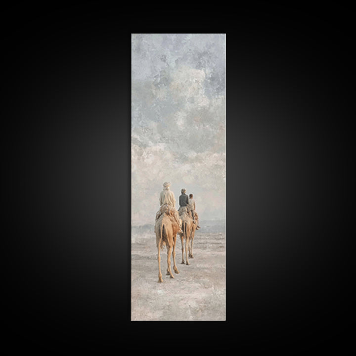 Wandering Faith Trio – Framed Canvas Print – Christian Art Canvas – Tall Skinny Art Print – Christian Christmas Art – Christian Art