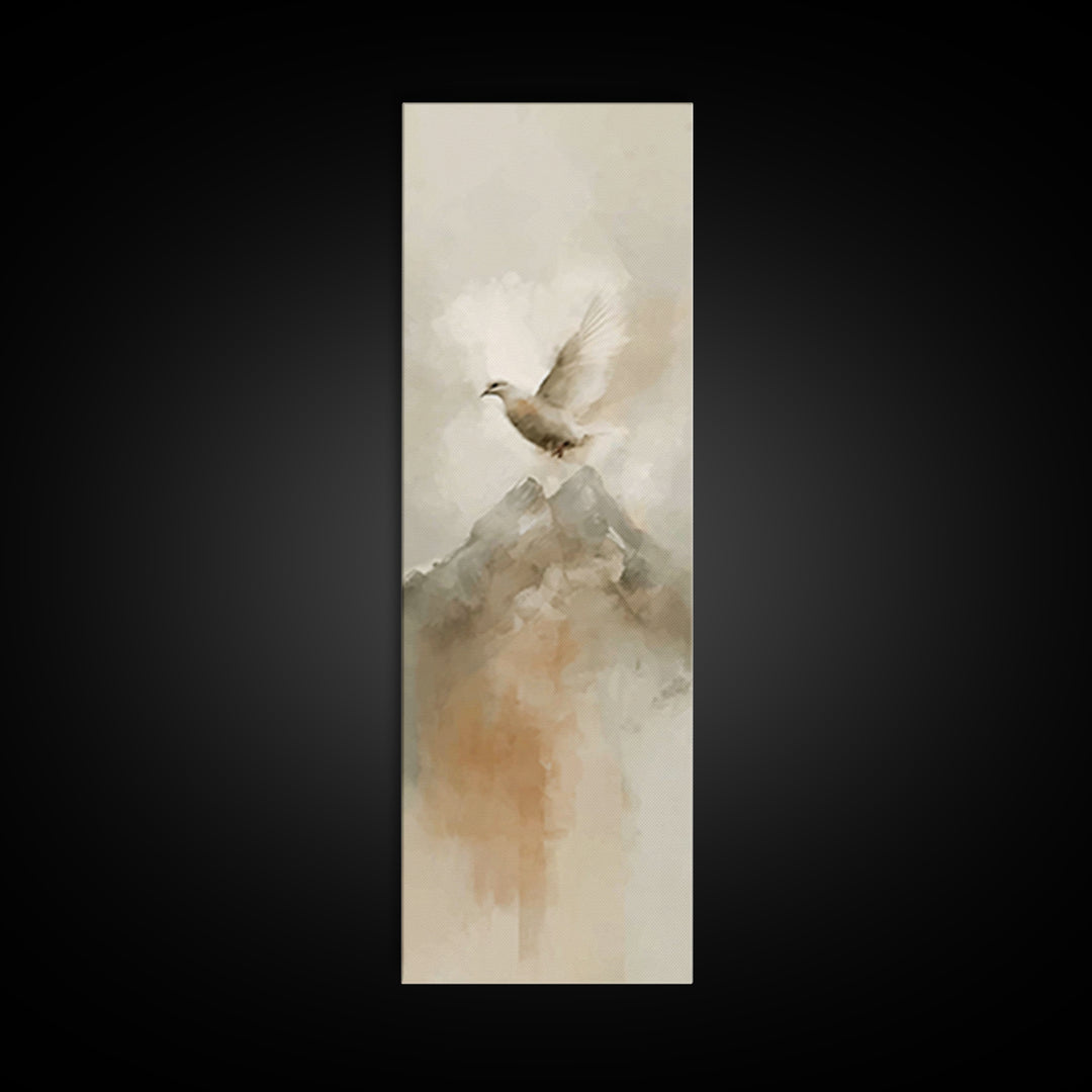 Graceful Rising – Framed Canvas Print – Christian Art Canvas – Tall Skinny Art Print – Christian Wall Art – Christian Painting – Modern Chr