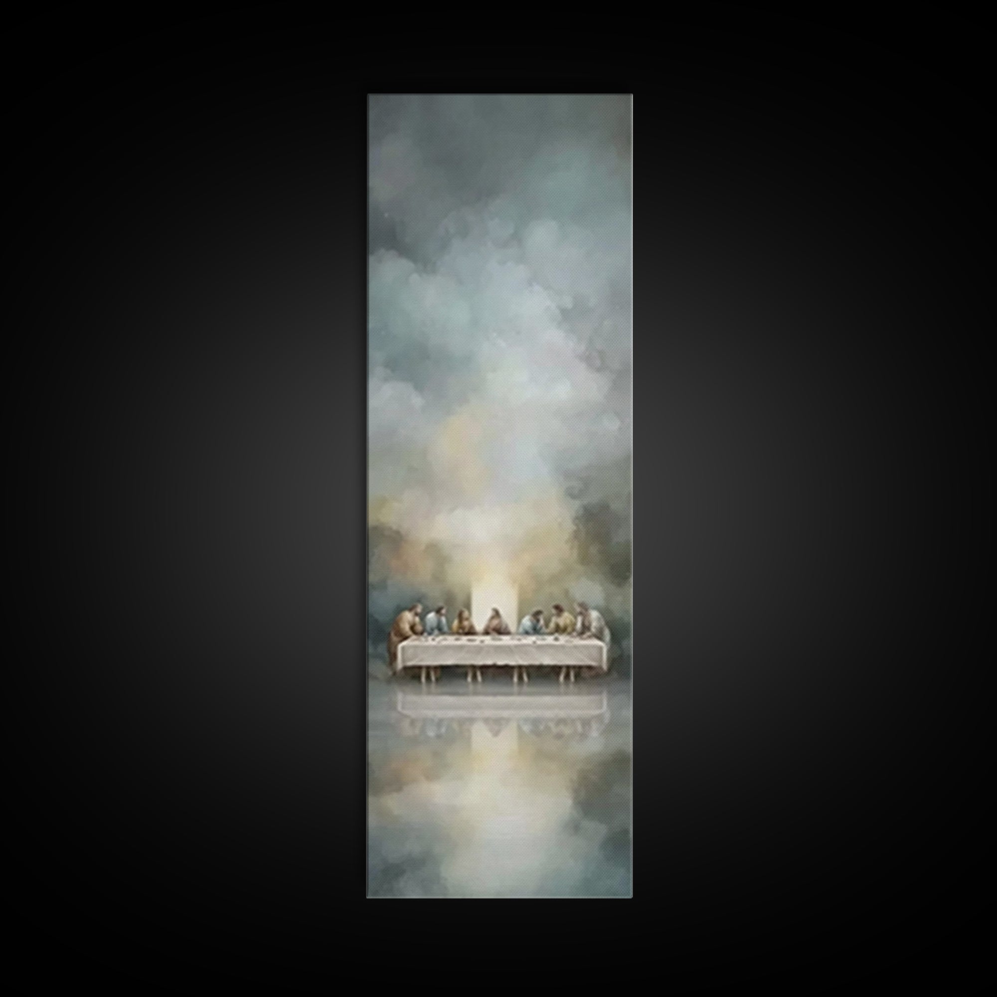 Spirit On High – Framed Canvas Print – Christian Wall Art – Narrow Art – Minimalist Christian Art – Christian Art Canvas – Modern Christian