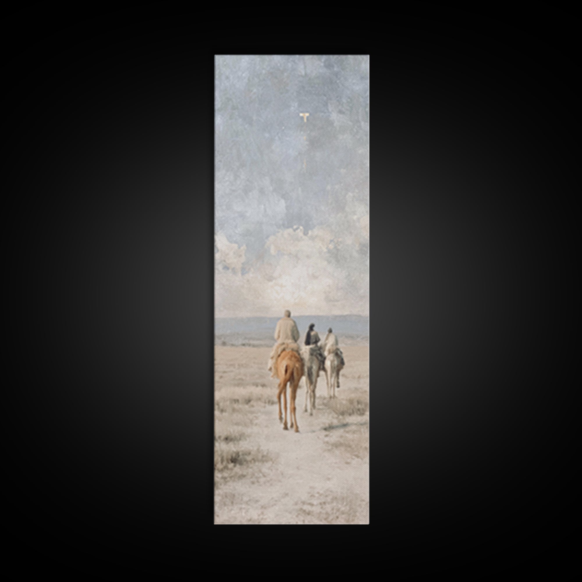 Guiding Star Journey – Framed Canvas Print – Christian Wall Art – Christmas Art – Tall Narrow Wall Art – Christian Decor – Christmas Wall A