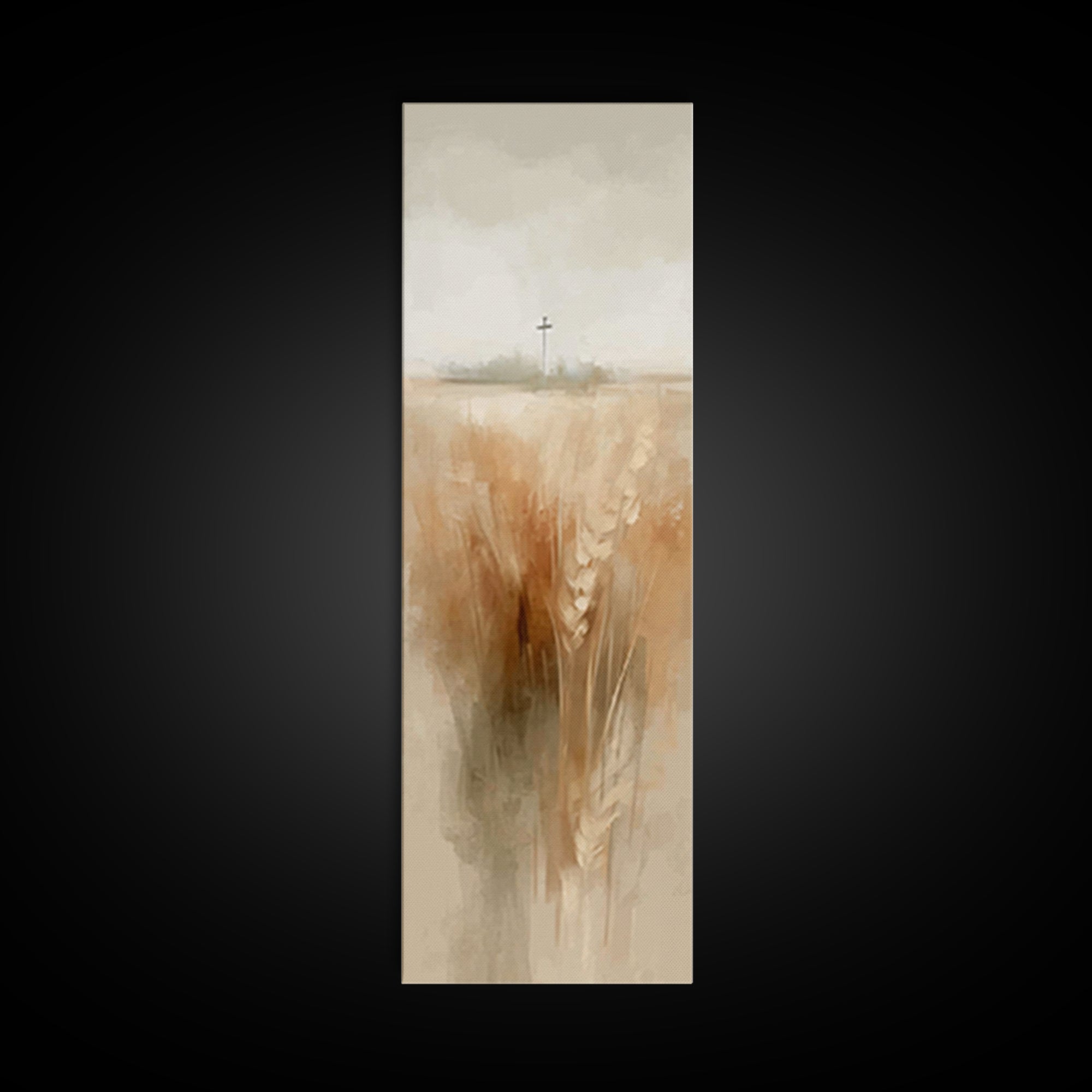 Field Of Promise – Framed Canvas Print – Christian Wall Art – Christian Art Canvas – Narrow Art – Christian Painting – Modern Christian Art