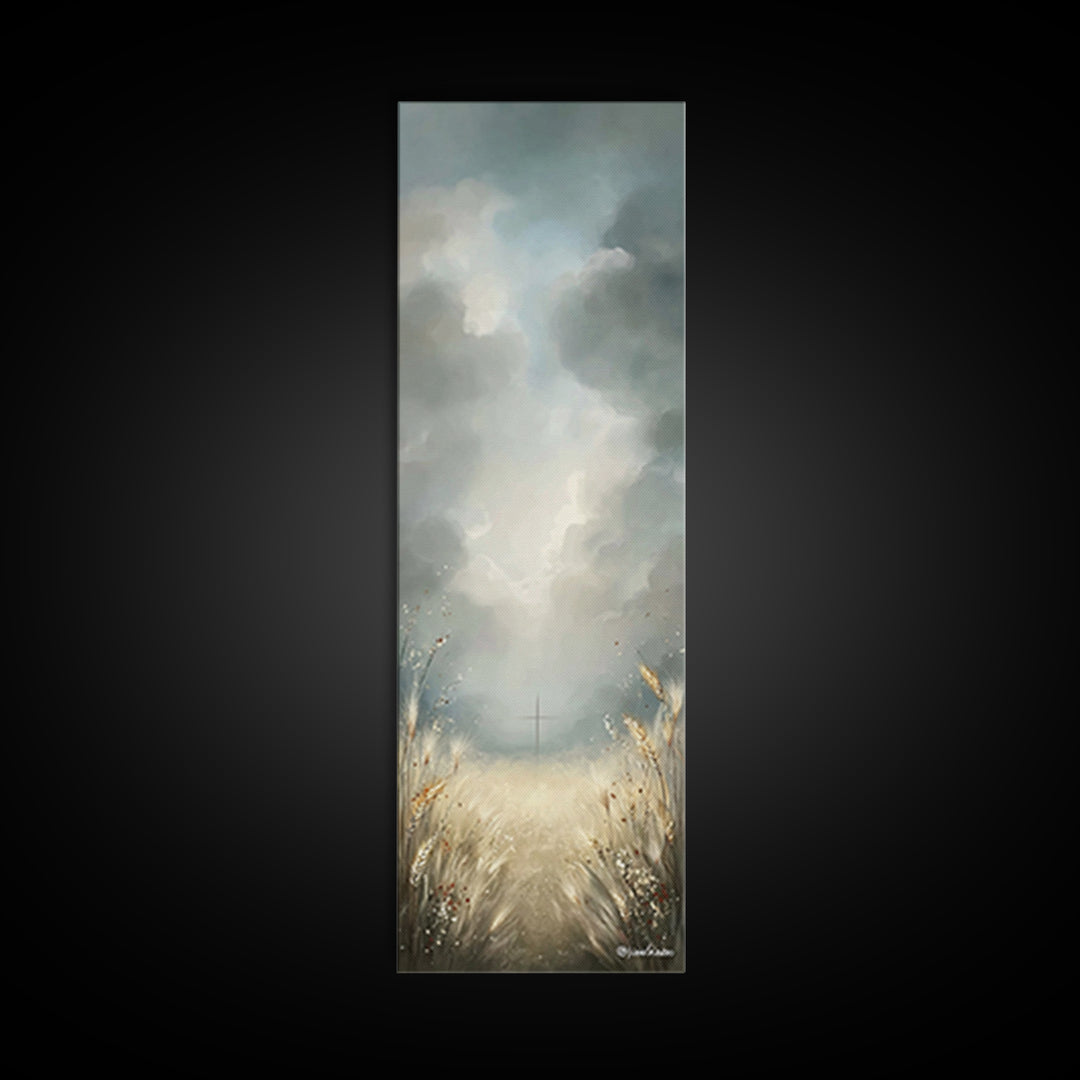 Path To Redemption – Framed Canvas Print – Christian Art Canvas – Christian Wall Art – Skinny Art – Christian Painting – Christian Decor