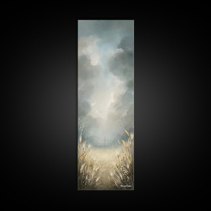 Path To Redemption – Framed Canvas Print – Christian Art Canvas – Christian Wall Art – Skinny Art – Christian Painting – Christian Decor