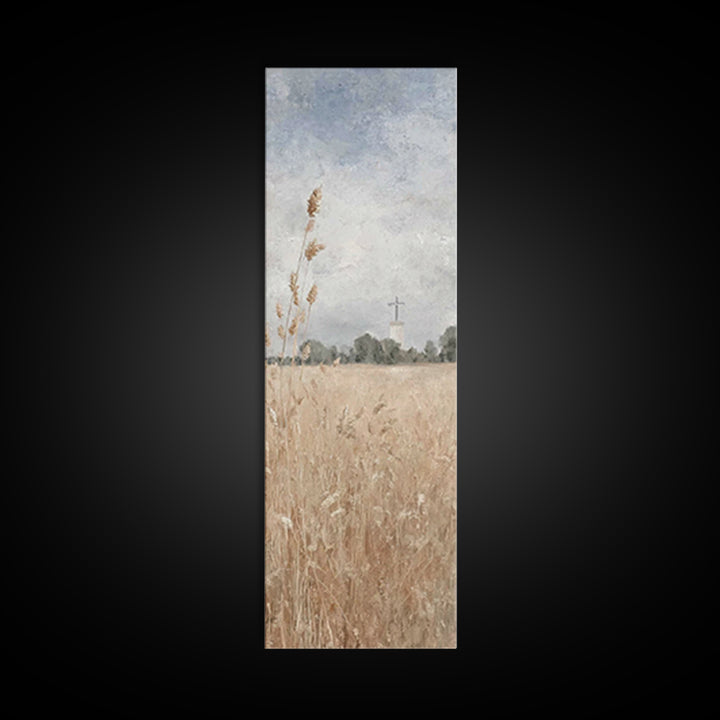 Meadow Of Mercy – Framed Canvas Print – Christian Art Print – Christian Wall Art – Tall Skinny Art Print – Christian Art Canvas – Christian