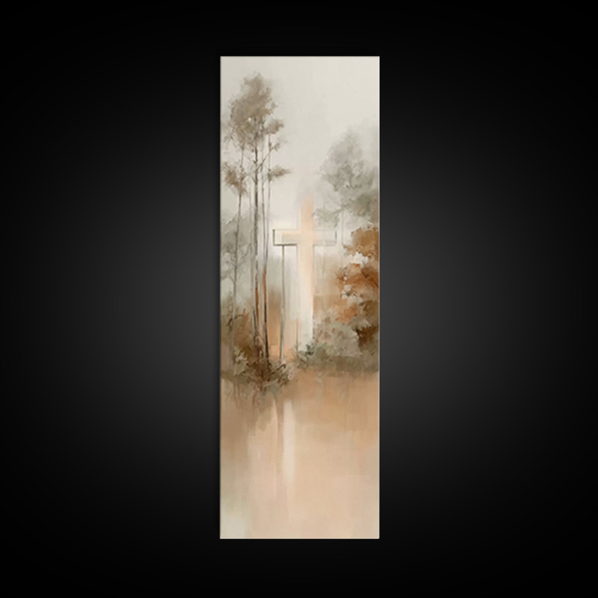 Forest Of Grace – Framed Canvas Print – Tall Skinny Art Print – Christian Wall Art – Jesus Painting – Christian Art Canvas – Christian Chri