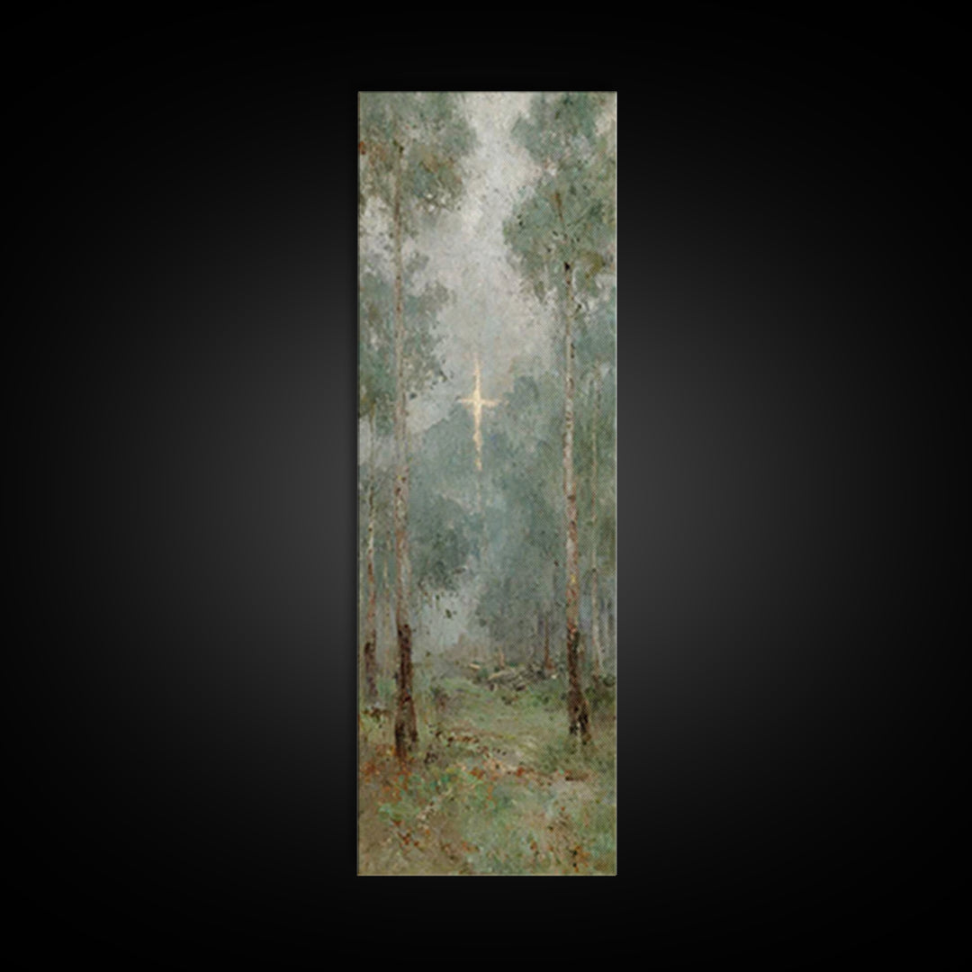 Sanctuary In Mist – Framed Canvas Print – Skinny Art – Christian Wall Art – Christian Art Print – Jesus Canvas Art – Christmas Wall Art – C