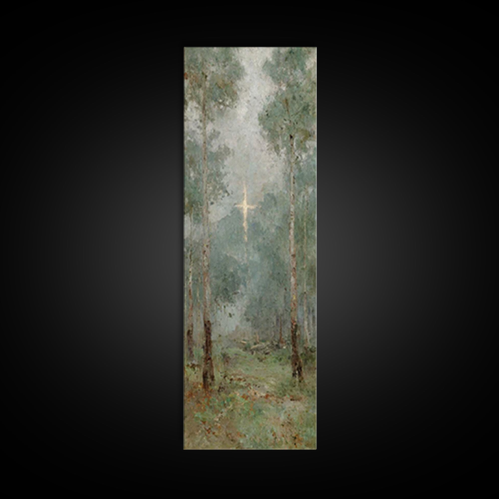 Sanctuary In Mist – Framed Canvas Print – Skinny Art – Christian Wall Art – Christian Art Print – Jesus Canvas Art – Christmas Wall Art – C