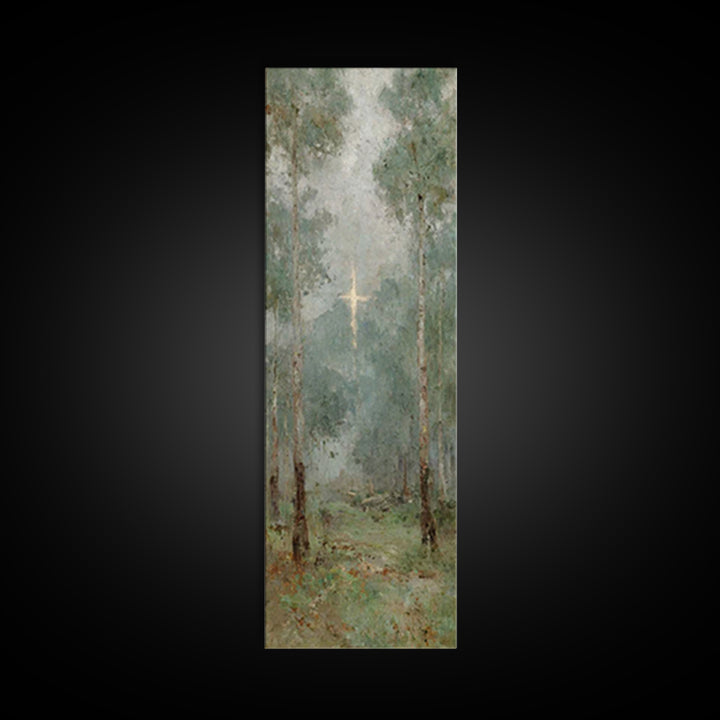 Sanctuary In Mist – Framed Canvas Print – Skinny Art – Christian Wall Art – Christian Art Print – Jesus Canvas Art – Christmas Wall Art – C