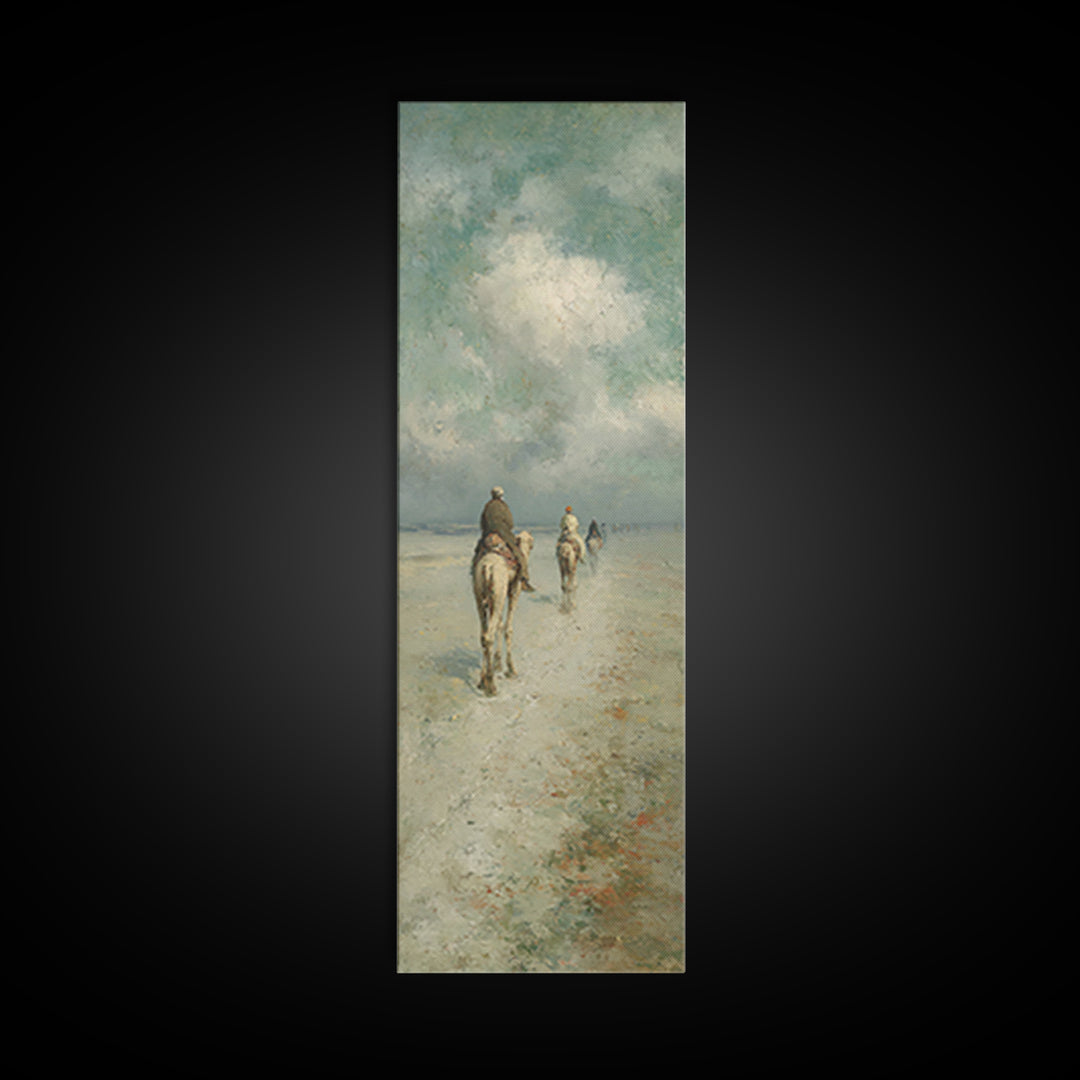 Quiet Desert Procession – Framed Canvas Print – Christian Wall Art – Christmas Art – Skinny Art – Christian Art Canvas – Christian Christma