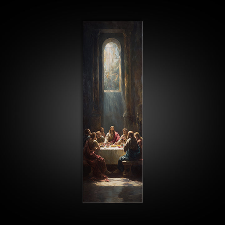 Holy Table Light – Framed Canvas Print – Christian Art Canvas – Jesus Painting – Christian Wall Art – Modern Christian Art – Christmas Art