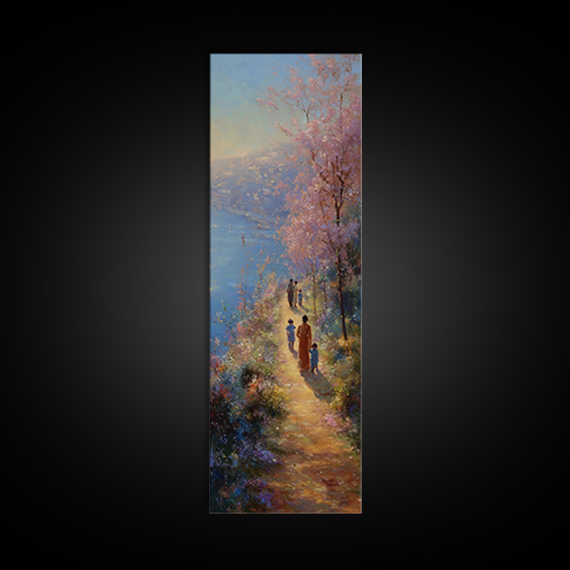 Garden Walk Grace | Framed Canvas Print | Skinny Art | Christian Wall Art | Christian Art Canvas | Jesus Painting | Christian Gift Ideas