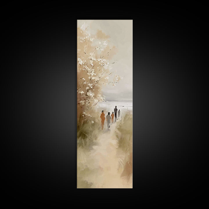 Evening Shore Peace – Framed Canvas Print – Narrow Art – Christian Wall Art – Christian Art Canvas – Jesus Painting – Christian Gift