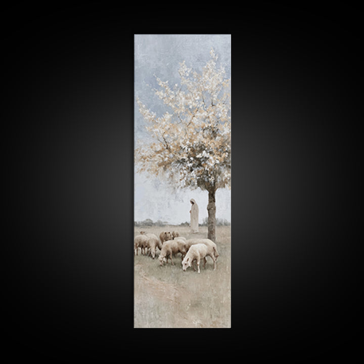 Garden Of Mercy – Framed Canvas Print – Christian Art Canvas – Tall Narrow Wall Art – Christian Wall Art – Jesus Painting