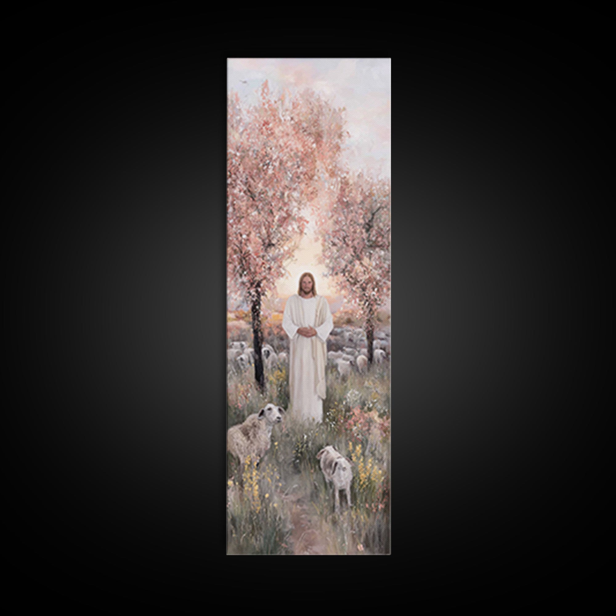 Morning Of Promise – Framed Canvas Print – Christian Wall Art – Christian Art Canvas – Narrow Art – Jesus Painting – Christmas Art