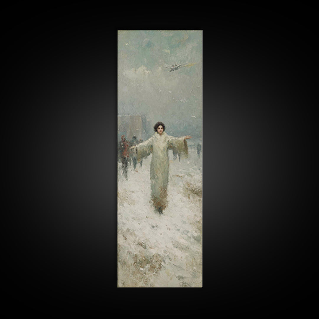 Dawn Of Shepherds – Framed Canvas Print – Christian Art Canvas – Tall Narrow Wall Art – Christian Wall Art – Jesus Painting – Christian Chr