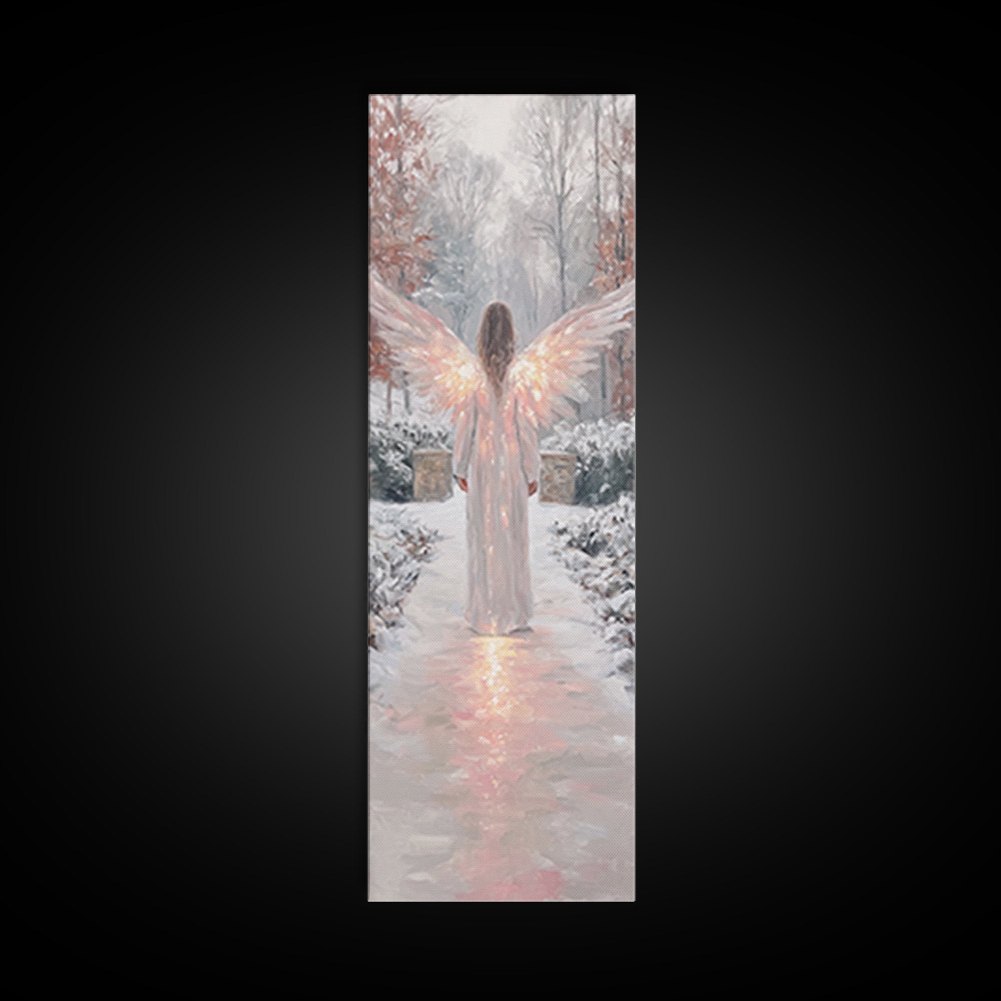 Wings Of Dawn | Framed Canvas Print | Christian Art Canvas | Christian Wall Art | Christmas Art | Narrow Art | Christian Christmas