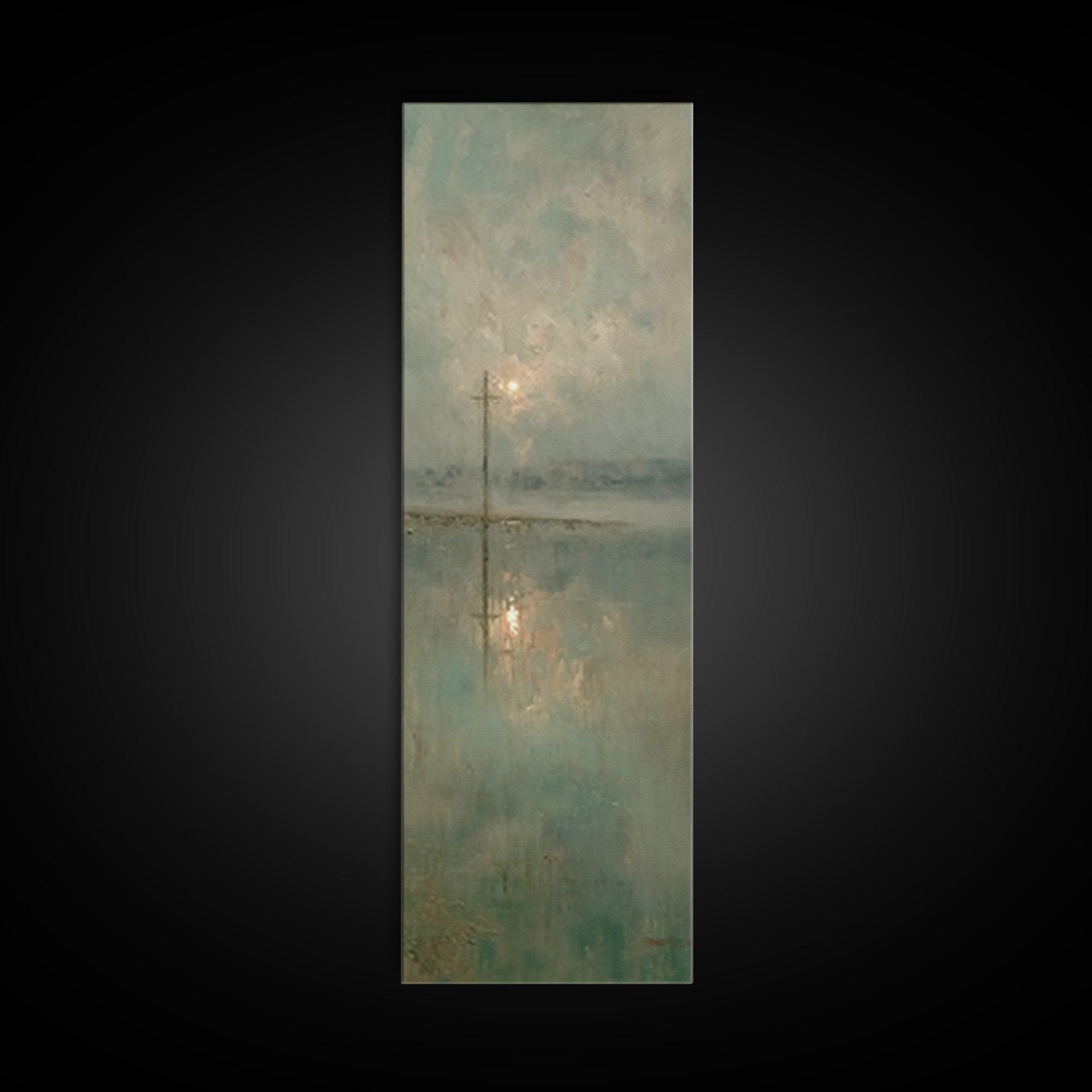 Calm Of Redemption – Framed Canvas Print – Christian Art Canvas – Christian Wall Art – Tall Narrow Wall Art – Christian Art – Christmas Art